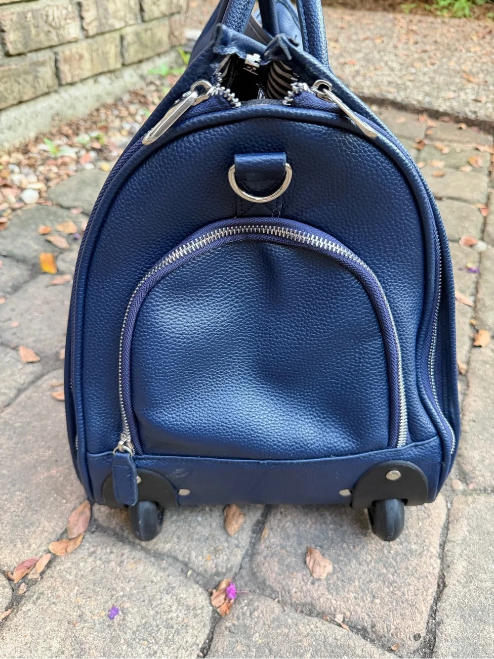 Florida Marine FMI Rolling Travel Duffel Bag Navy Blue 19
